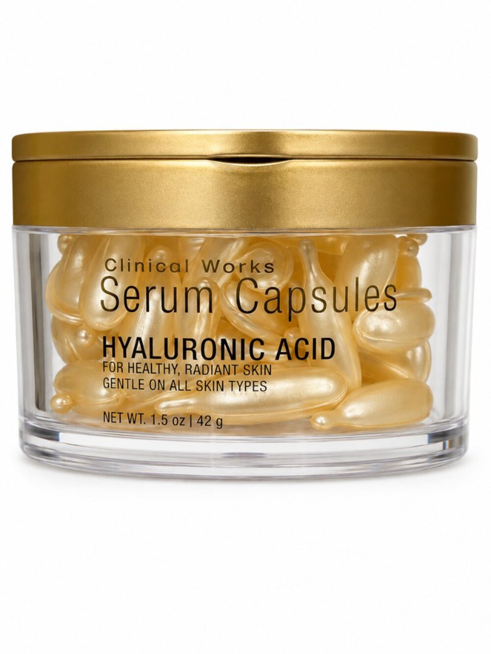 Clinical Works Hyaluronic Acid Serum Capsules – 75 Count Facial Serum for All Sk
